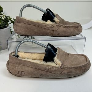 UGG Ansley Slipper Gray Suede Wool Women’s Size 10